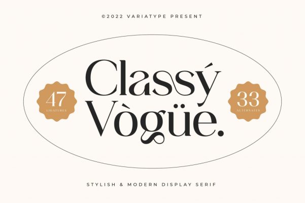 Classy Vogue Serif Font
