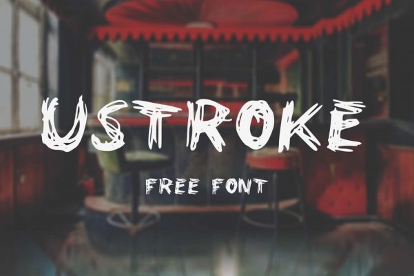 Ustroke Rough Hand Drawn Font
